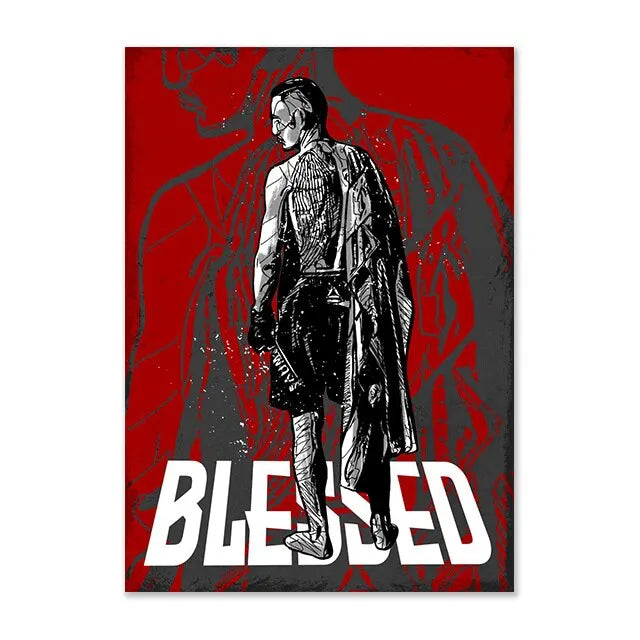 Max Blessed Holloway Red UFC Poster