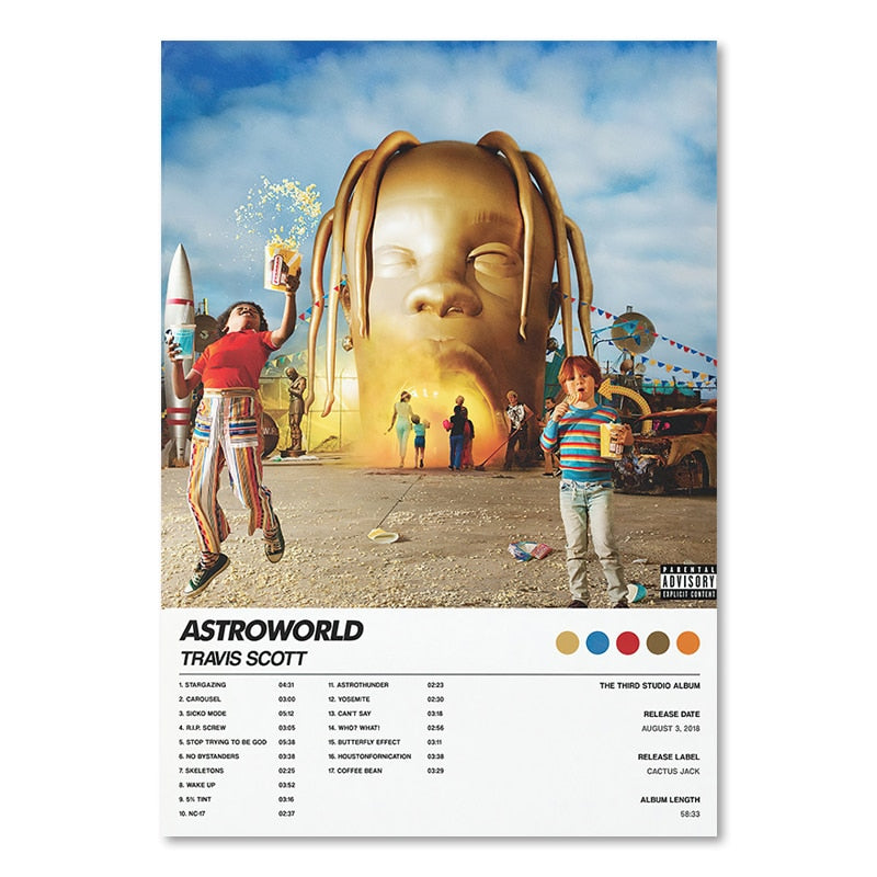 Astroworld Travis Scott Minimalist Album Cover Poster