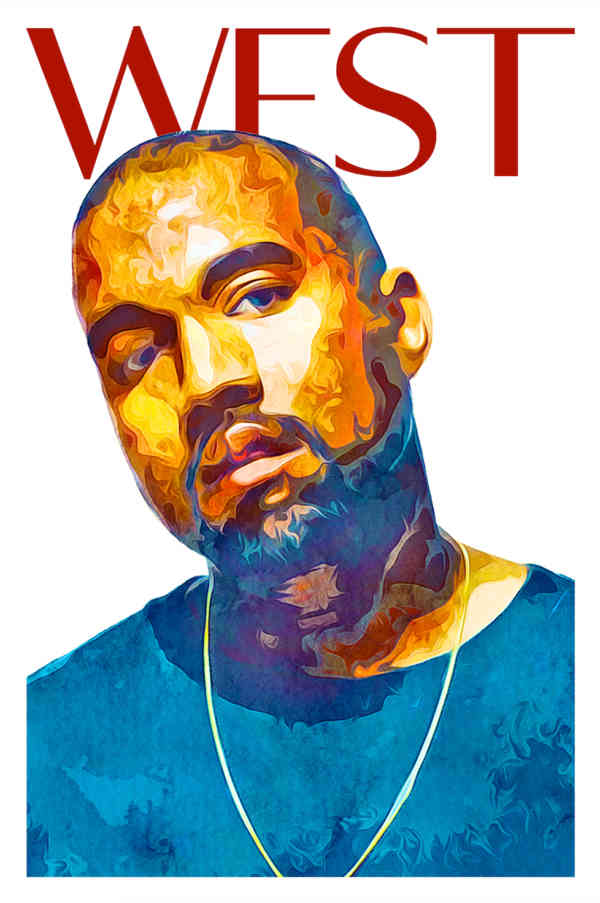 Kanye West Magazine Style Painting Poster