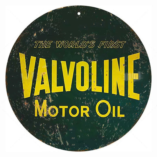 Valvoline Green Vintage Mechanic Shop Garage Decor Metal Sign Poster