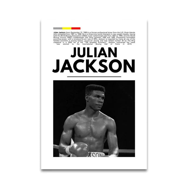 Julian Jackson Minimalist Boxing Poster