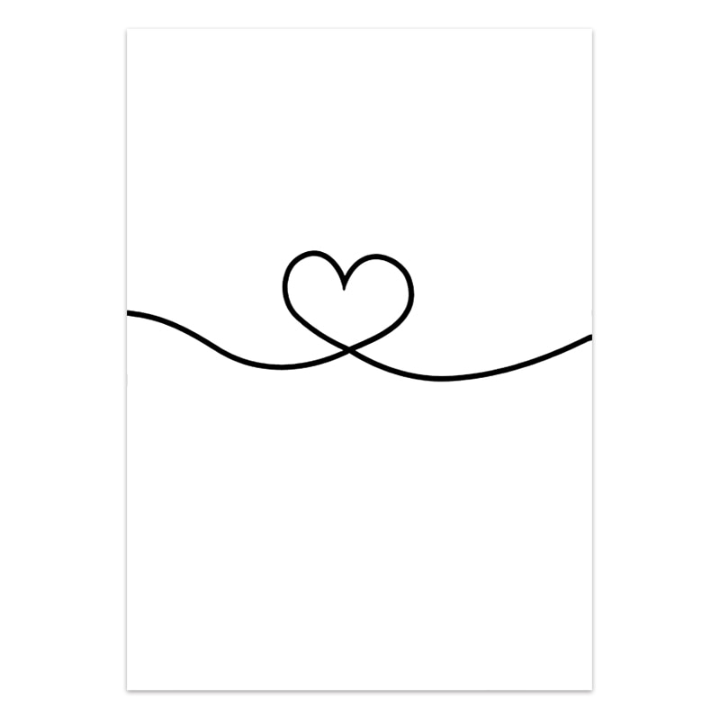 Heart Minimalist Artwork Poster – Aesthetic Wall Decor