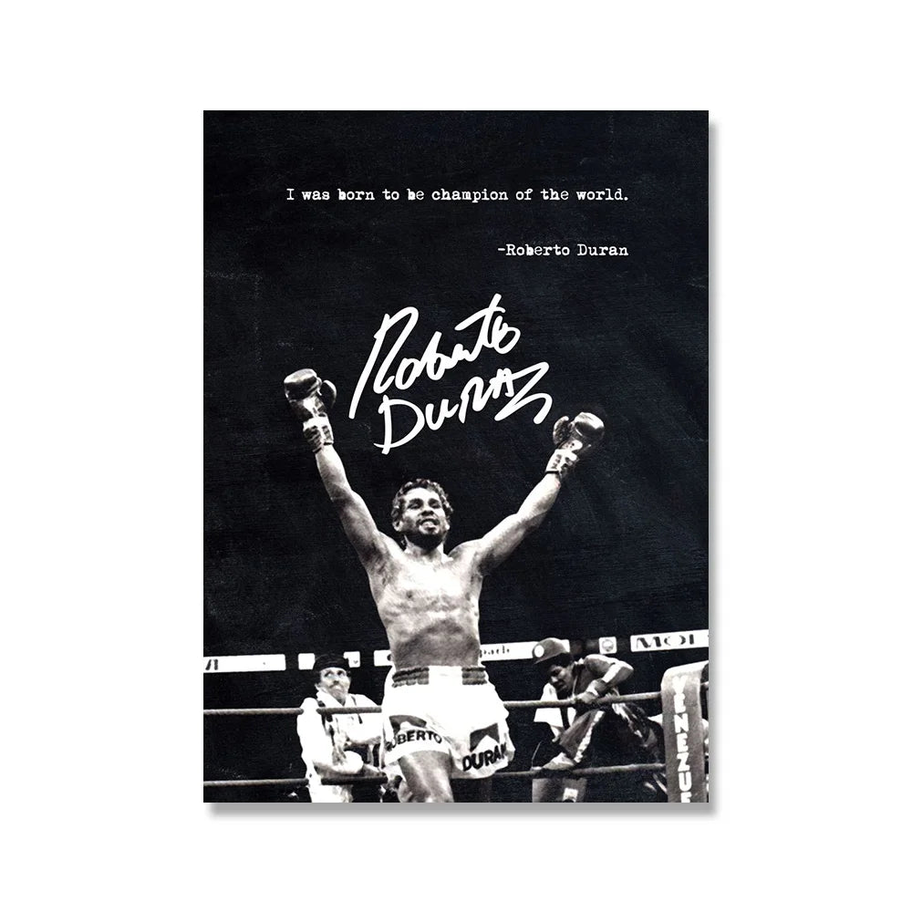 Roberto Duran Motivational Quote Boxing Poster