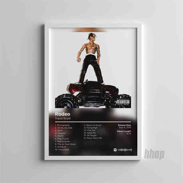 Travis Scott Rodeo Album Wall Art Poster