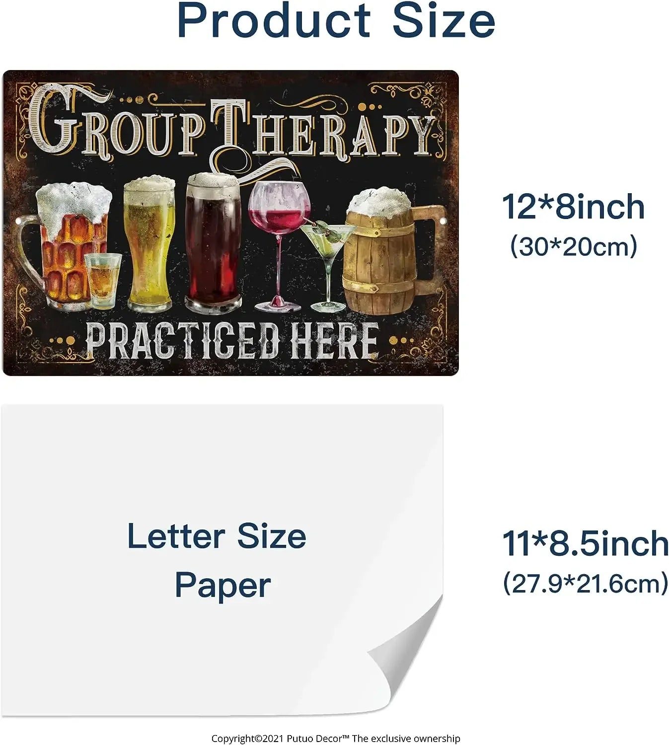 Funny Group Therapy Practiced Here Funny Bar Metal Sign Poster