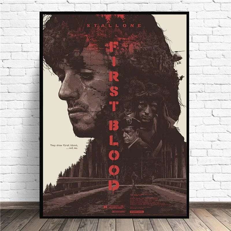 First Blood Rambo Wall Art Painting Poster