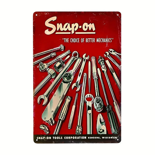 Snap On Tools Rustic Man Cave Garage Metal Sign Poster