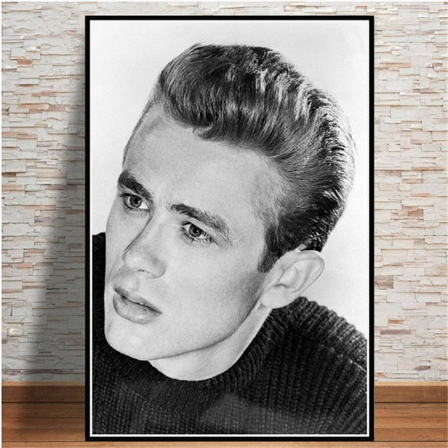 Iconic James Dean Black and White Poster