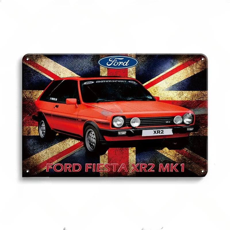 Ford Fiesta Vintage Ford Metal Sign Poster