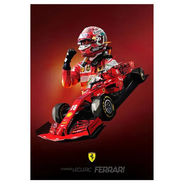 Charles Leclerc Formula 1 Poster