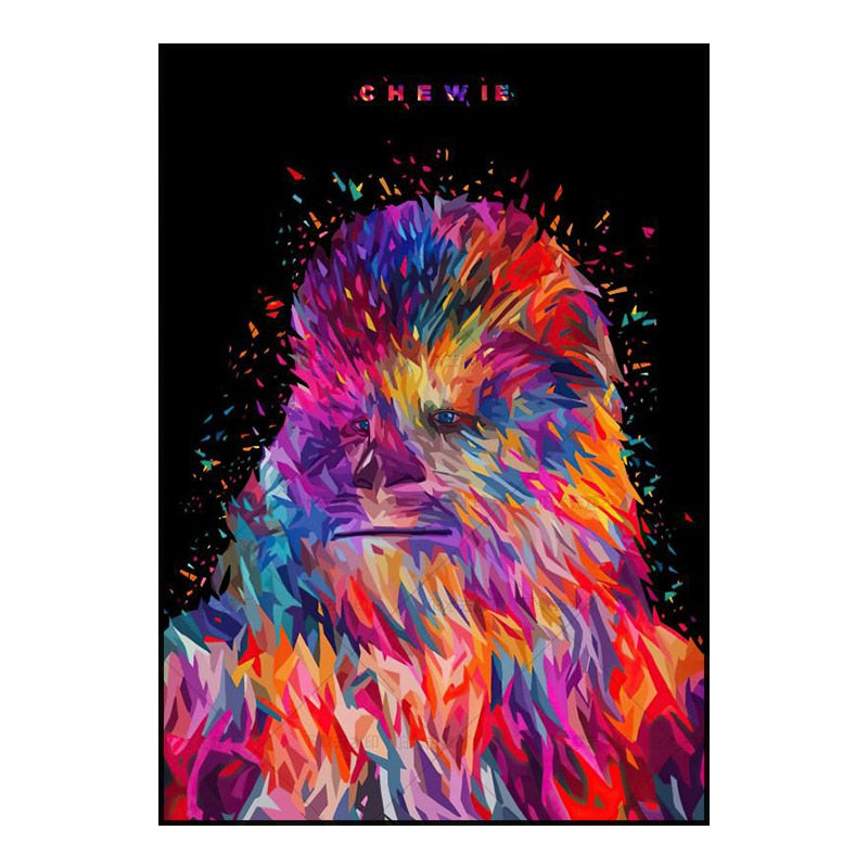 Starwars Chewbacca Chewie Painting Poster