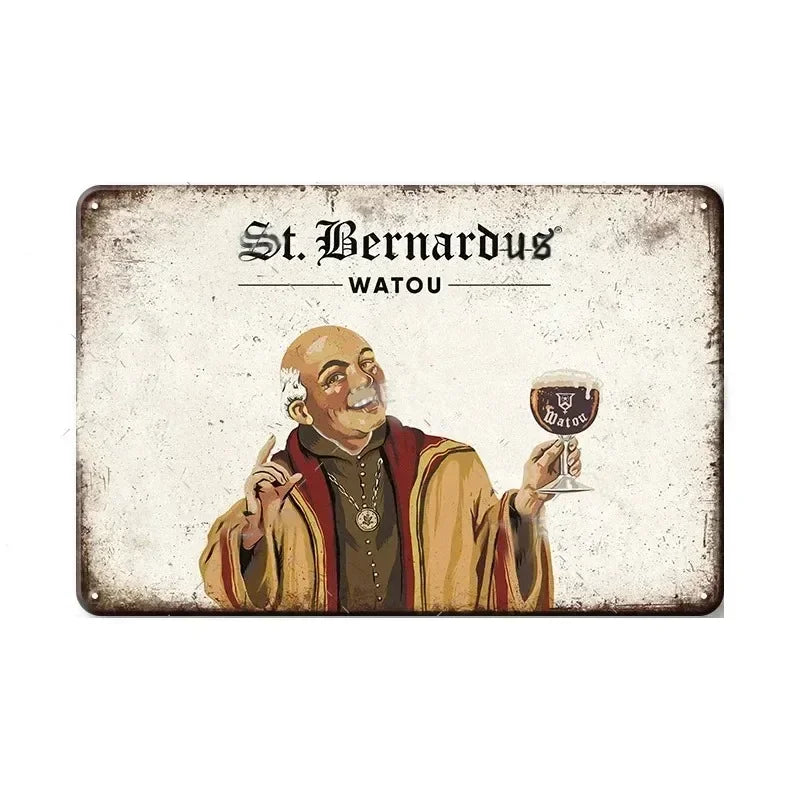 St. Bernardus Beer Vintage Bar Metal Sign Poster