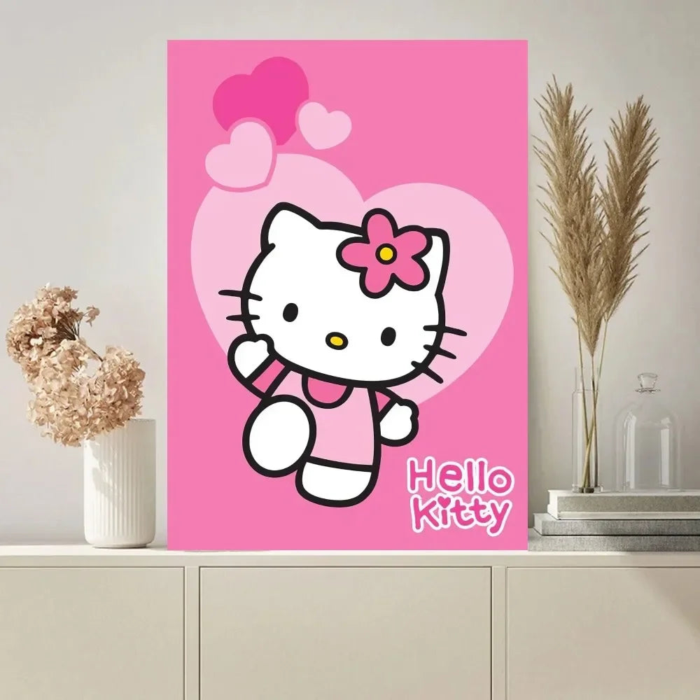 Hello Kitty Pink Heart Poster