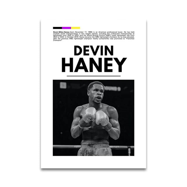 Devin Haney Minimalist Boxing Poster