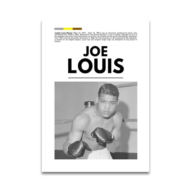 Joe Louis Minimalist Boxing Poster
