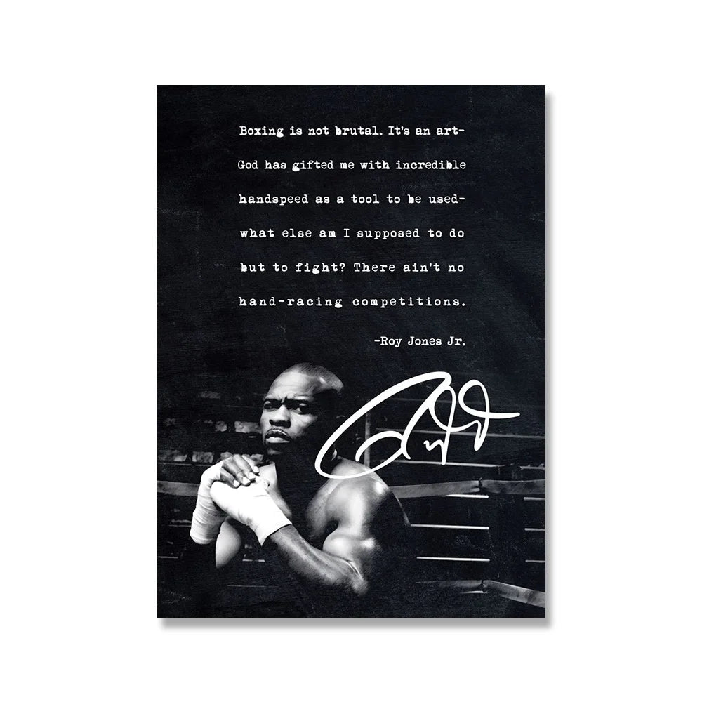 Roy Jones Jr Motivational Quote Boxing Poster