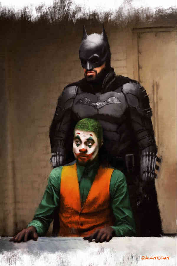 Drake Kanye West Batman Joker Poster