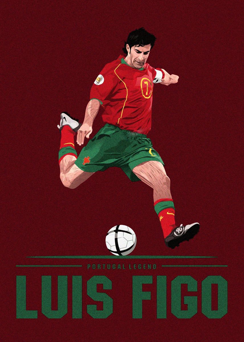 Luis Figo Sport Soccer Futbol Poster