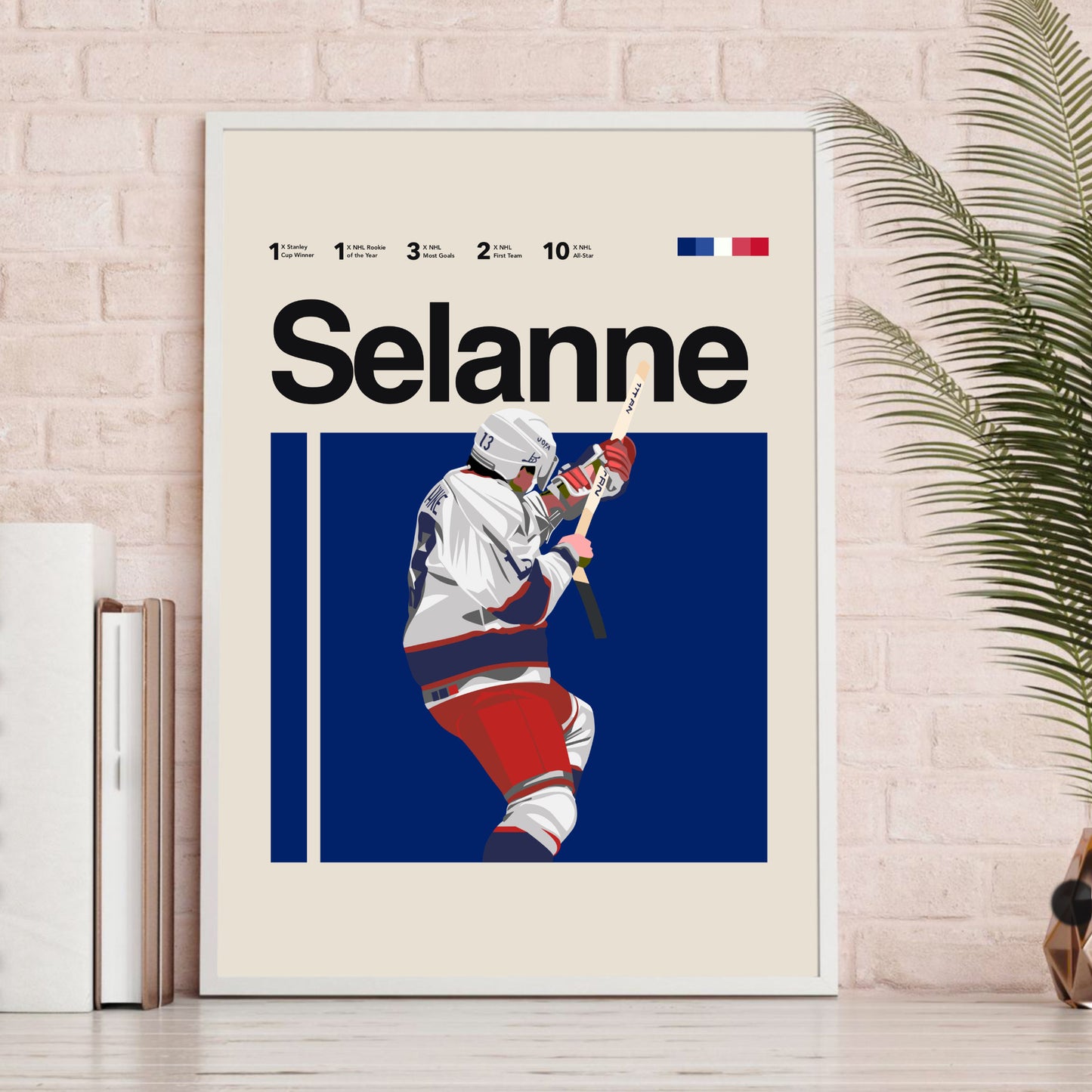 Teemu Selanne NHL Minimalist Poster
