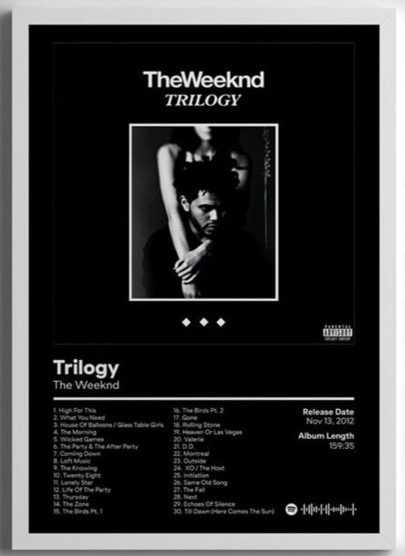 Trilogy Album Cover The Weeknd Poster