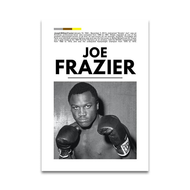 Joe Frazier Minimalist Boxing Poster