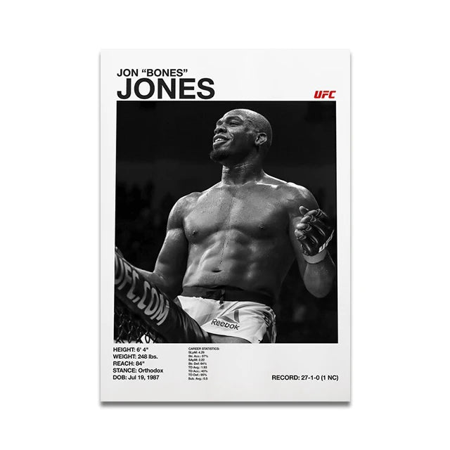 Jon Bones Jones Minimalist UFC Poster