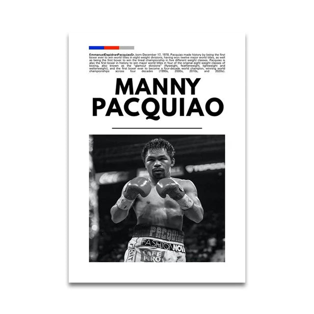 Manny Pacquiao Minimalist Boxing Poster