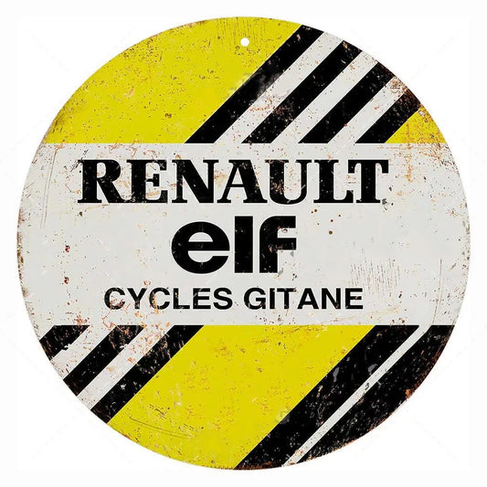 Renault Elf Vintage Mechanic Shop Garage Decor Metal Sign Poster