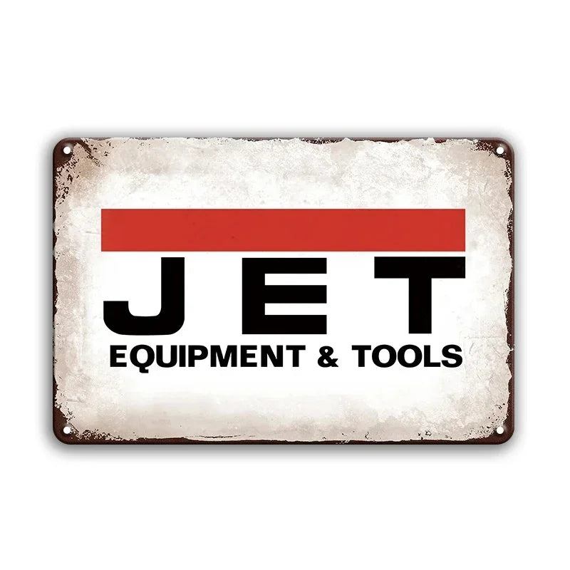 Jet Equipment & Tools Rustic Man Cave Garage Metal Sign Poster