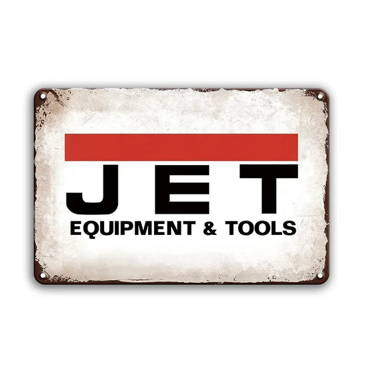 Jet Equipment & Tools Rustic Man Cave Garage Metal Sign Poster