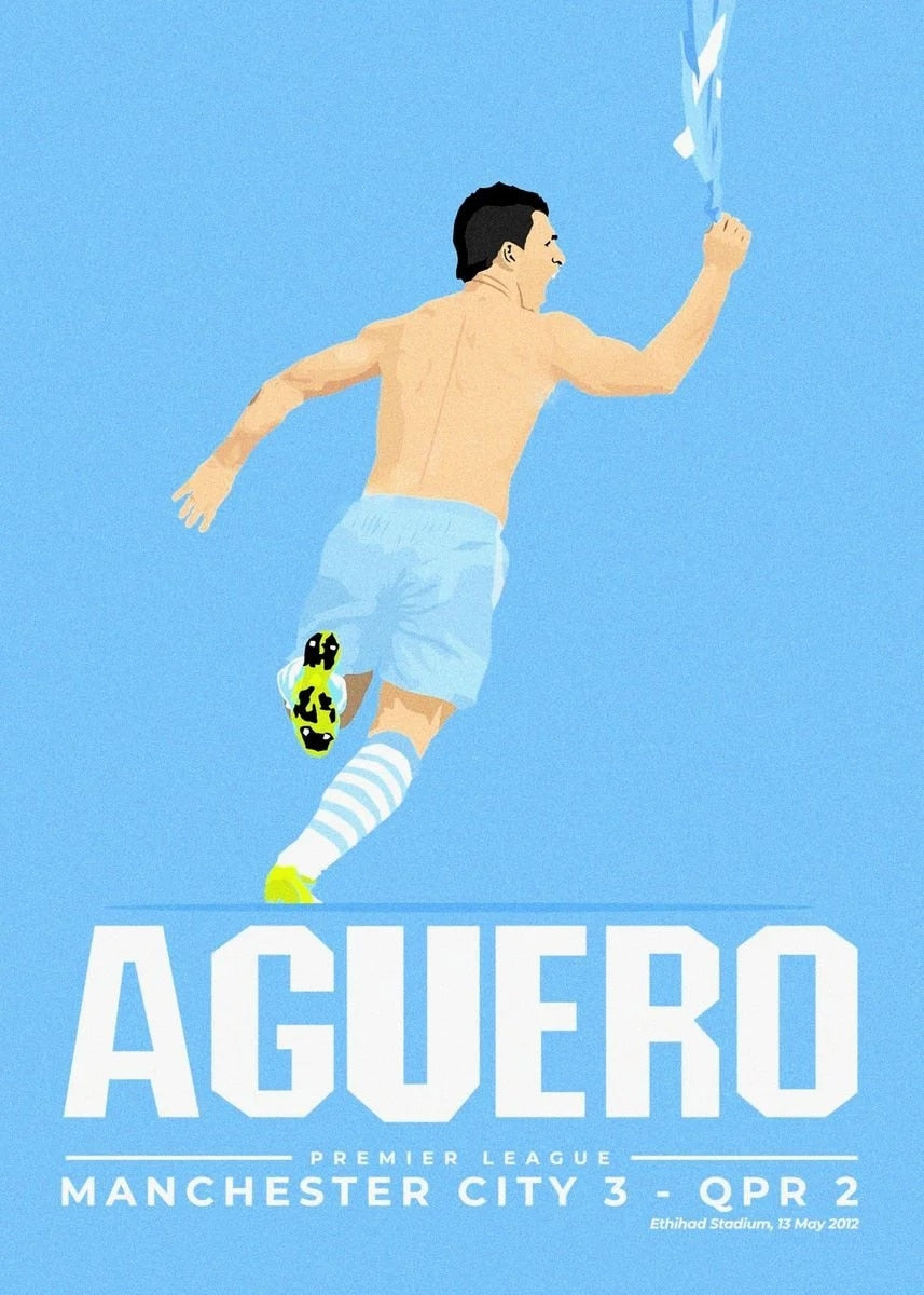 Sergio Agüero Sport Soccer Futbol Poster