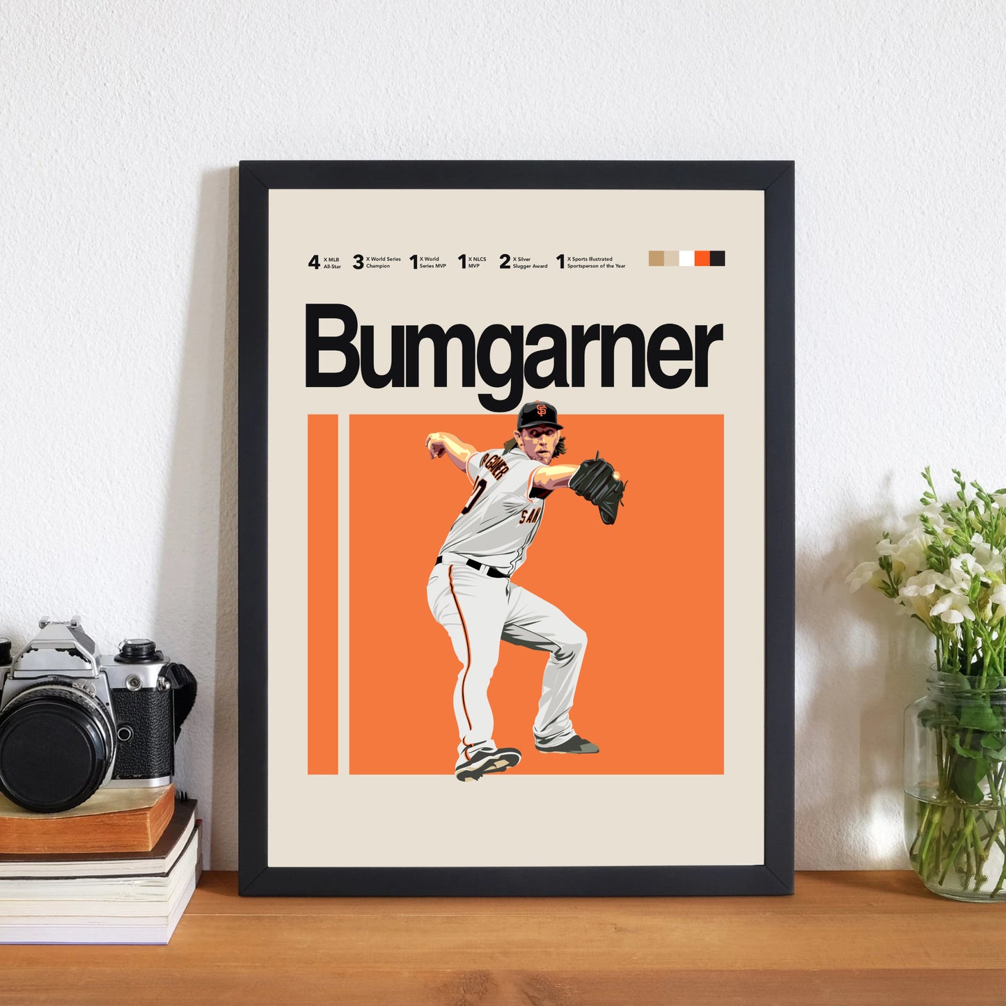 Madison Bumgardener MLB Giants Baseball Minimalist Poster