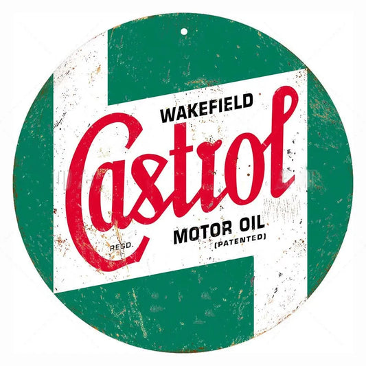 Wakefield Castrol Motorcoil Vintage Mechanic Shop Garage Decor Metal Sign Poster