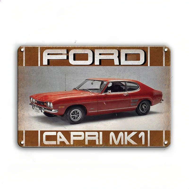 Ford Capri Vintage Ford Metal Sign Poster