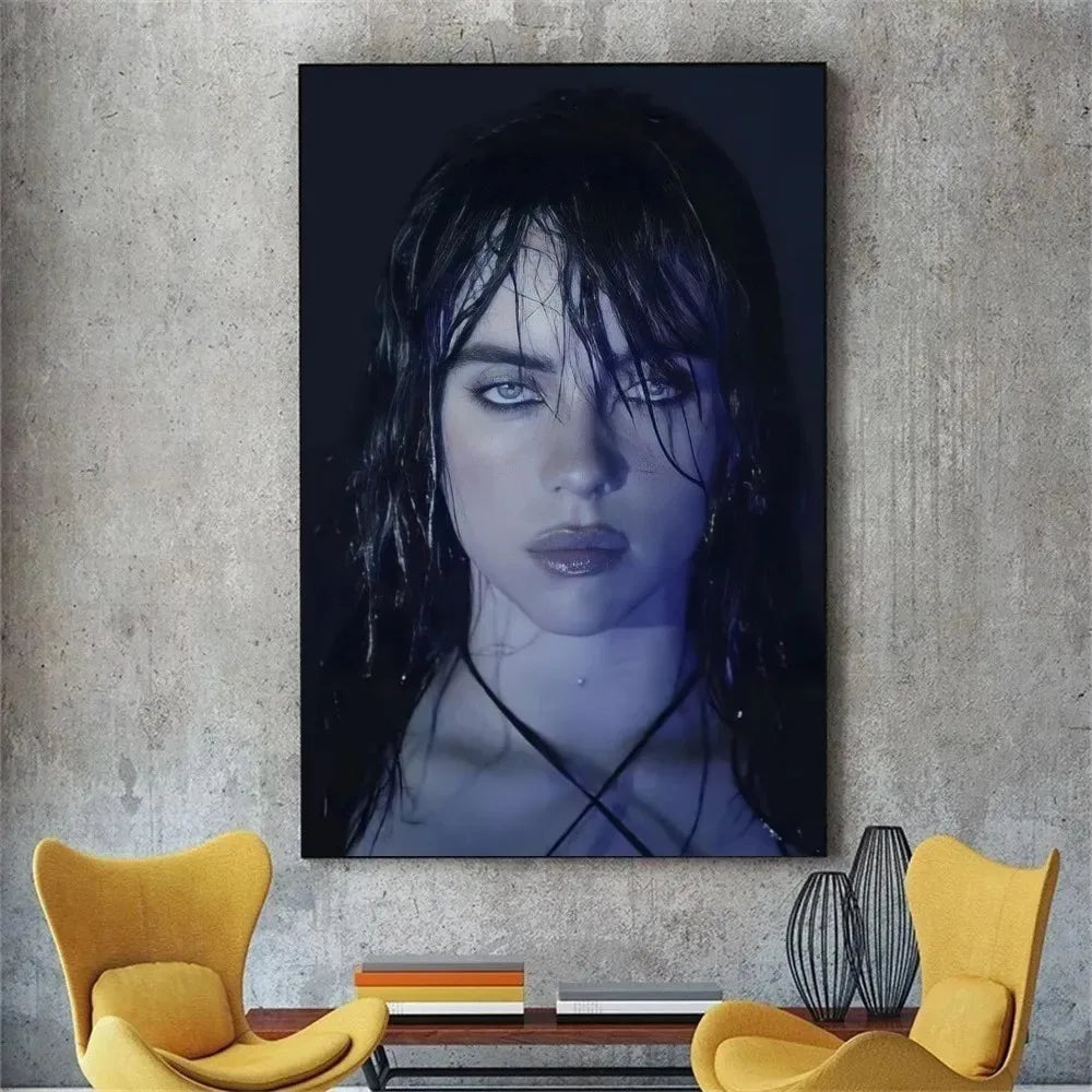 Billie Eilish Dark Portrait Poster