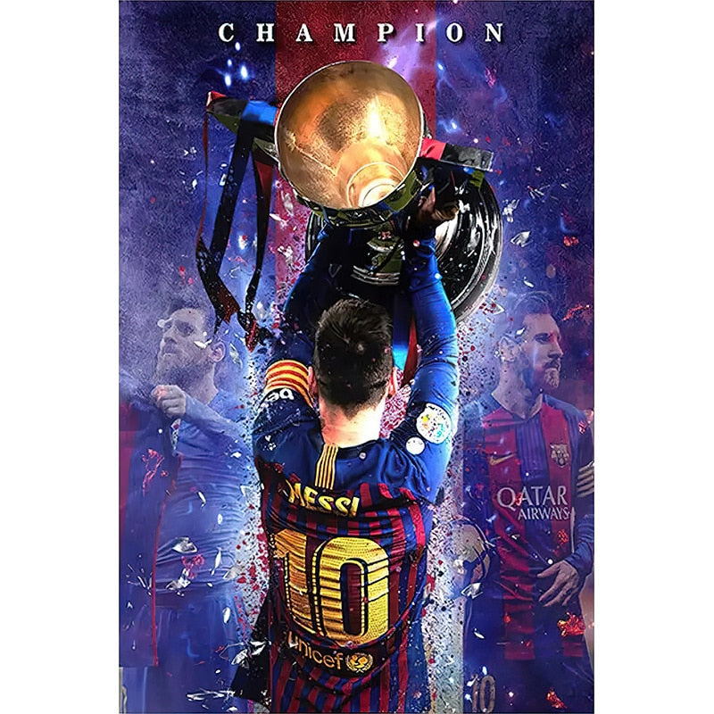 Lionel Messi Champion Futbol Football Soccer Poster