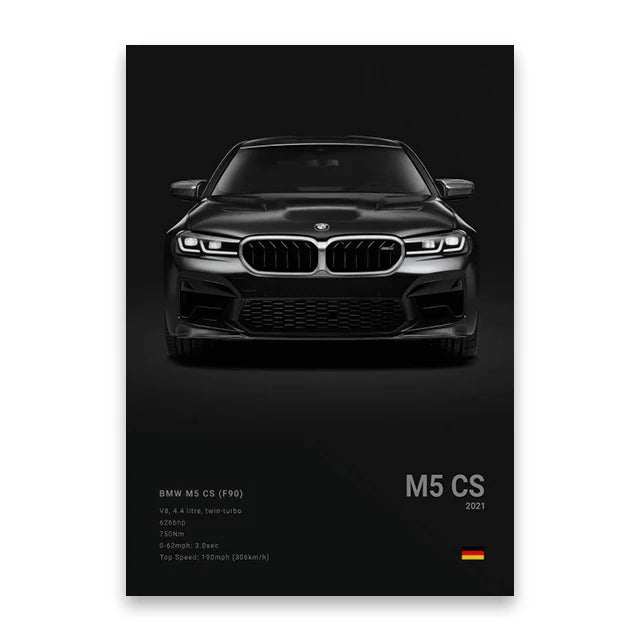 BMW M5 CS Car Poster