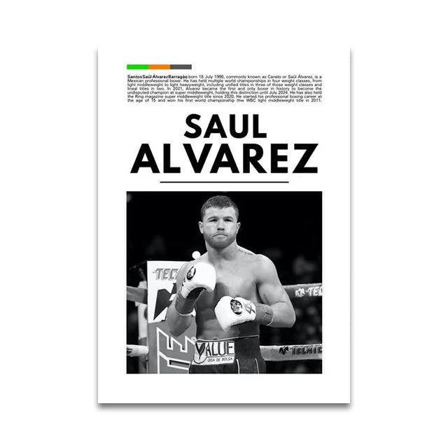 Saul Alvarez Minimalist Boxing Poster