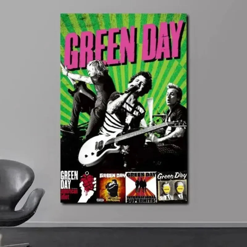 Green Day Albums Collage Poster