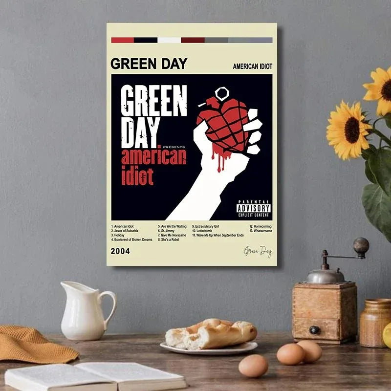 Green Day American Idiot Minimalist Poster