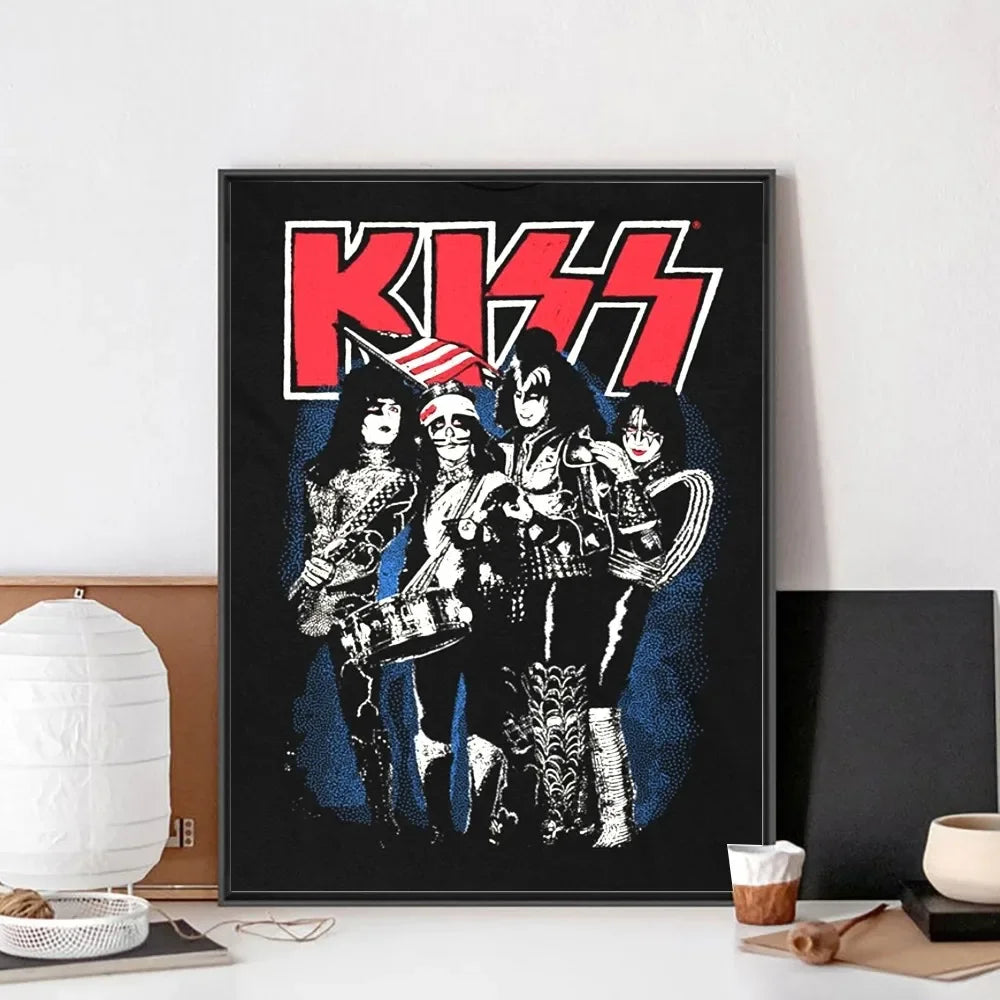 Kiss Band American Flag Poster