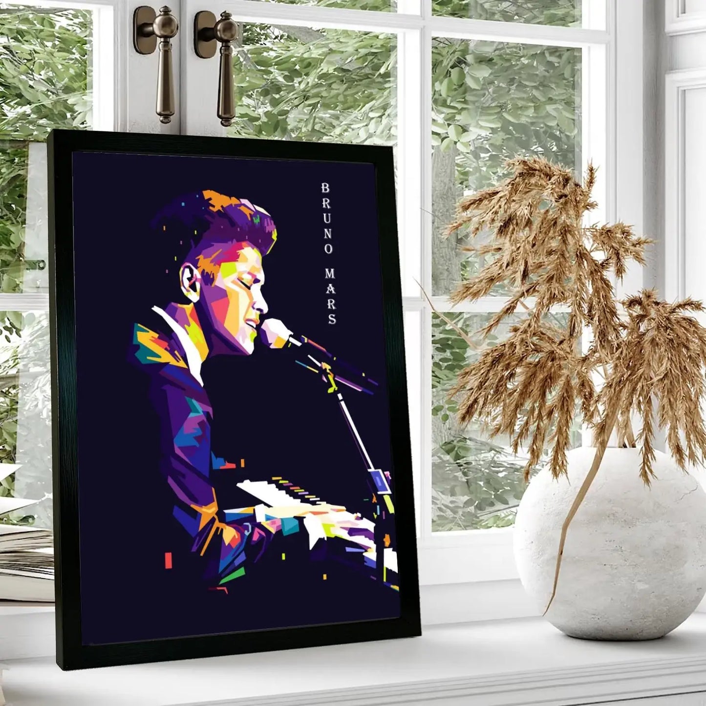 Bruno Mars Playing Piano Painting Poster