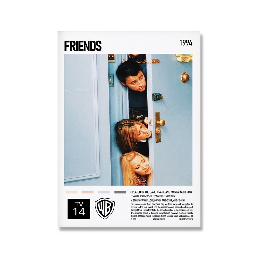 Friends Joey Rachel Phoebe Minimalist Poster