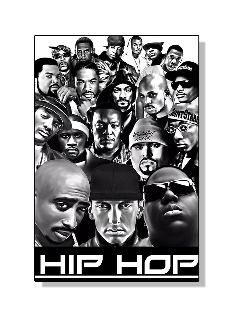 90s 2000s Hip-Hop Rap Legends Poster