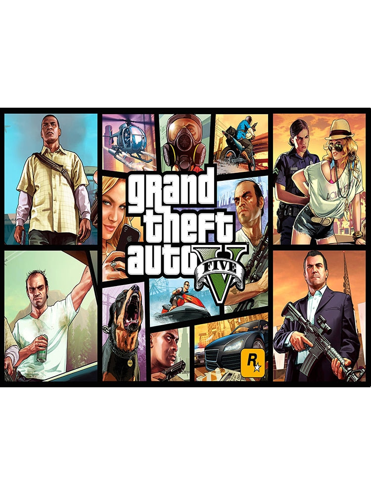 GTA V Grand Theft Auto 5 Poster – Aesthetic Wall Decor