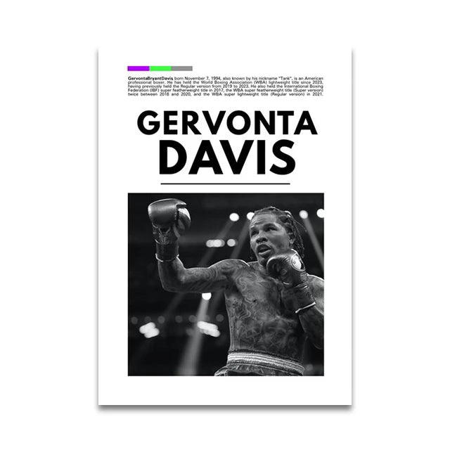 Gervonta Davis Minimalist Boxing Poster