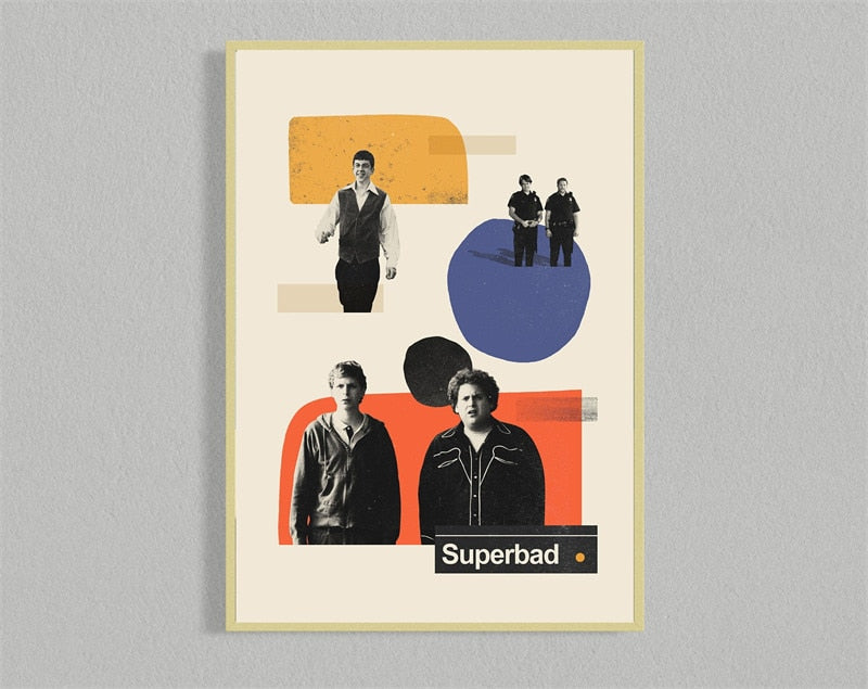 Superbad Minimalist Movie Wall Art Poster