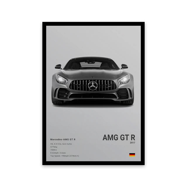 Mercedes AMG GT-R Car Poster