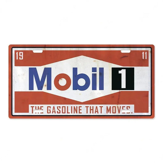 Mobil 1 Garage Metal Sign Poster