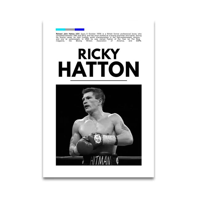 Ricky Hatton Minimalist Boxing Poster